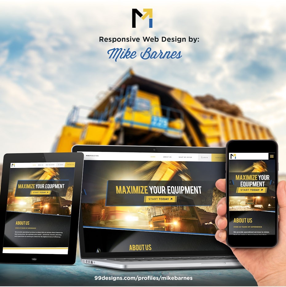 Mineproduction.com website design