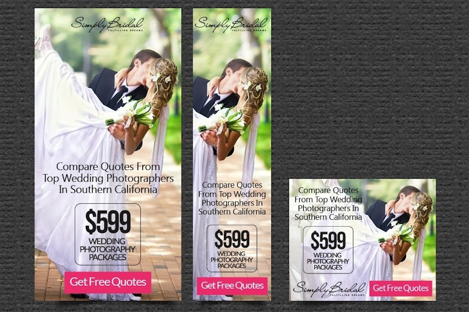 Simply Bridal banner ad design