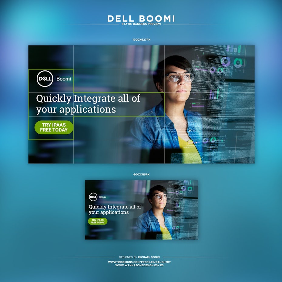 Dell Boomi banner ad design