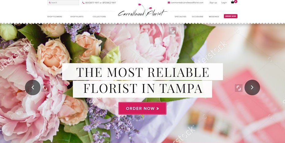 Florist website design