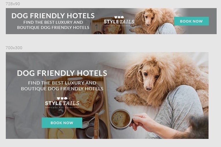 StyleTails banner ad design
