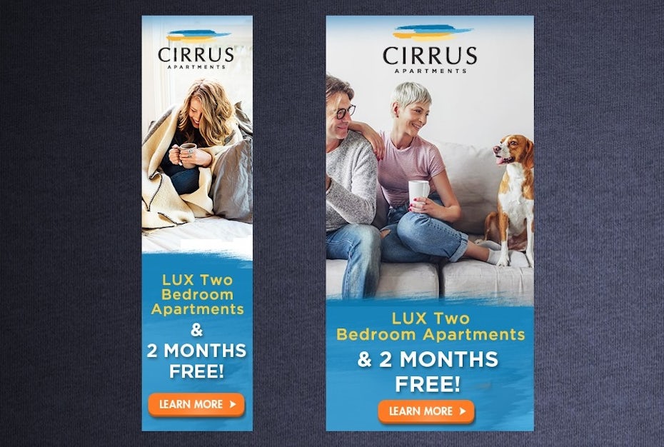 Cirrus Apartments banner ad design
