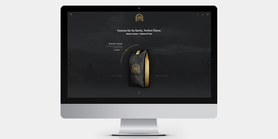 Kaffee Website-Design