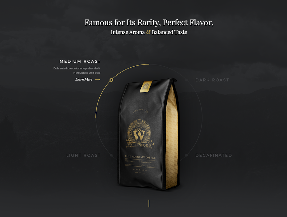 Coffee website design