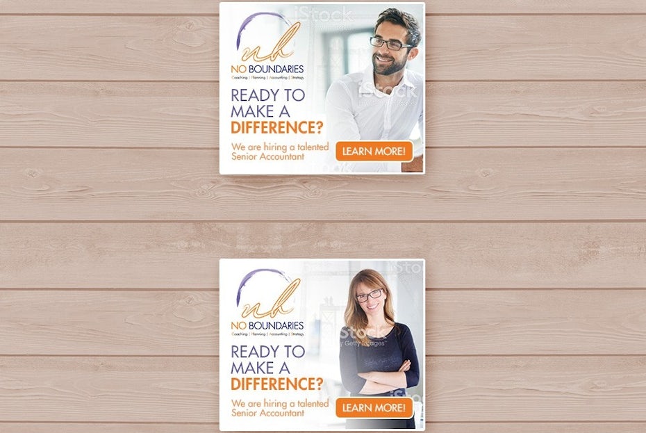 No Boundaries banner ad design