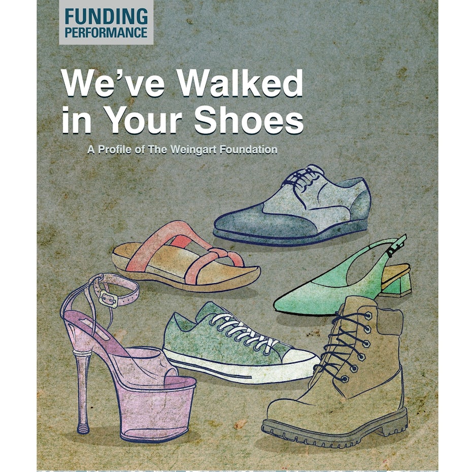 Shoe-themed magazine cover