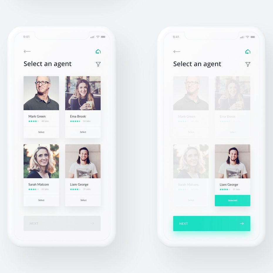 Real estate app design