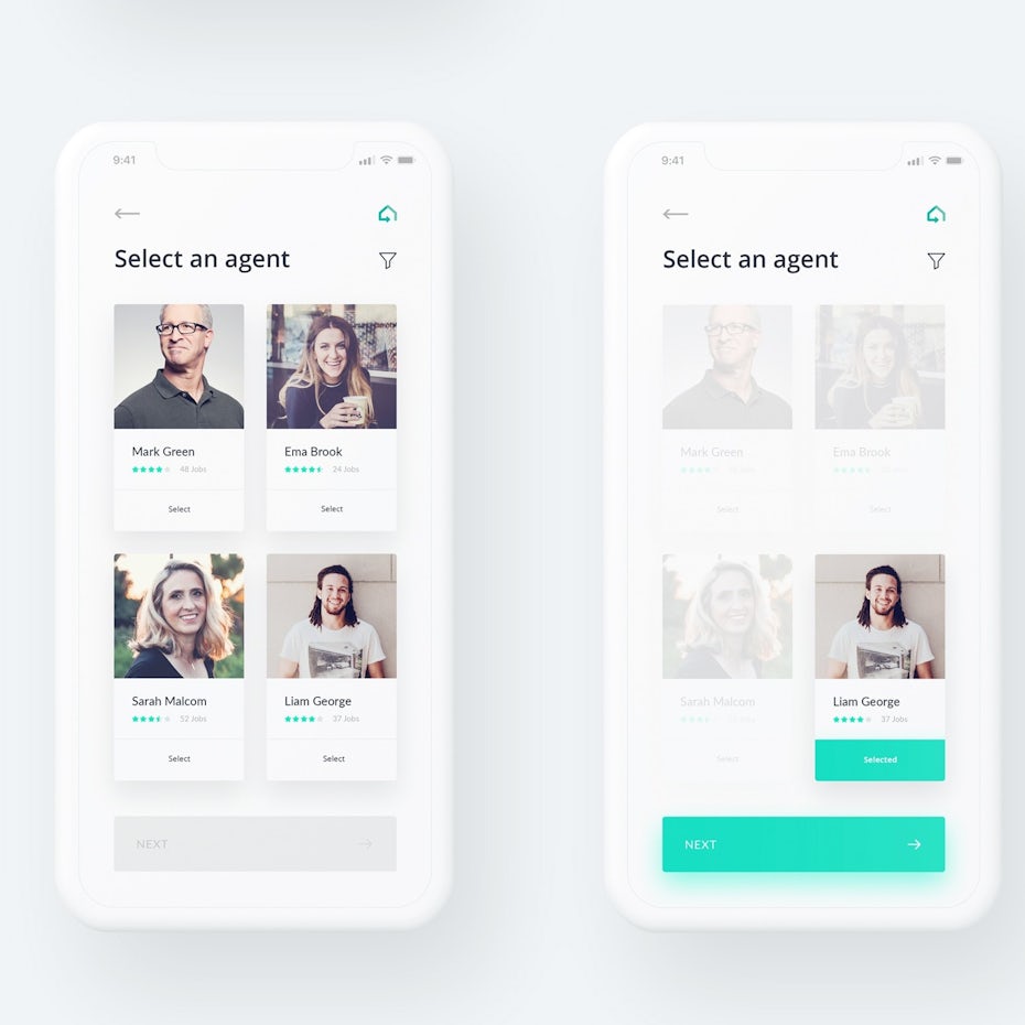 Real estate app design