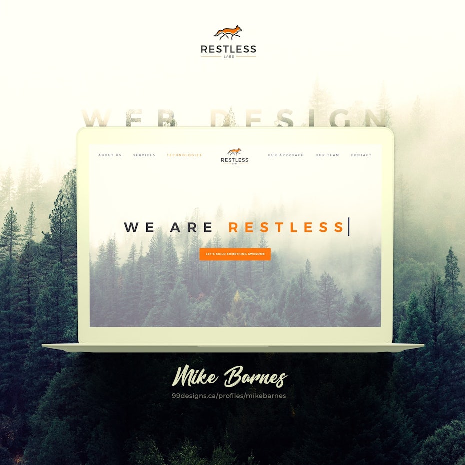 We Are Restless web design
