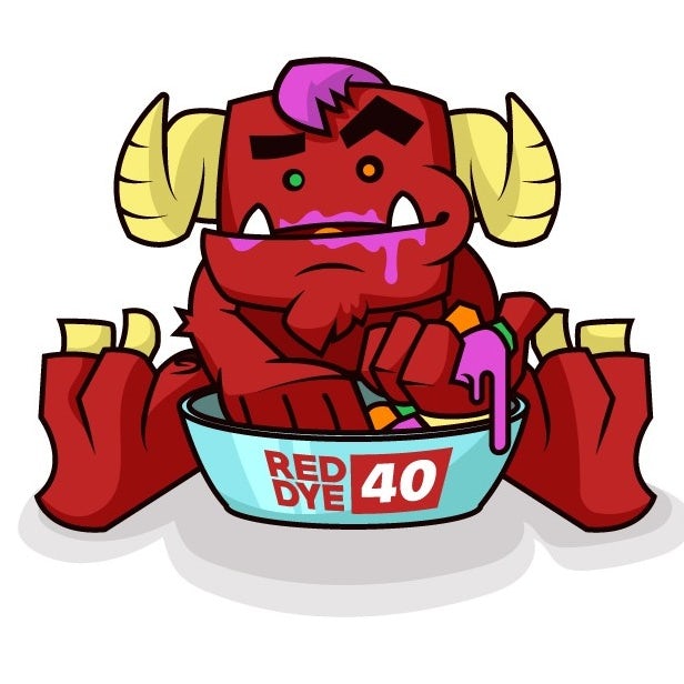 Monster crazy food mascot