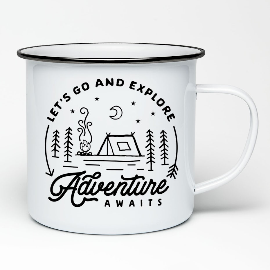 Adventure Awaits mug design