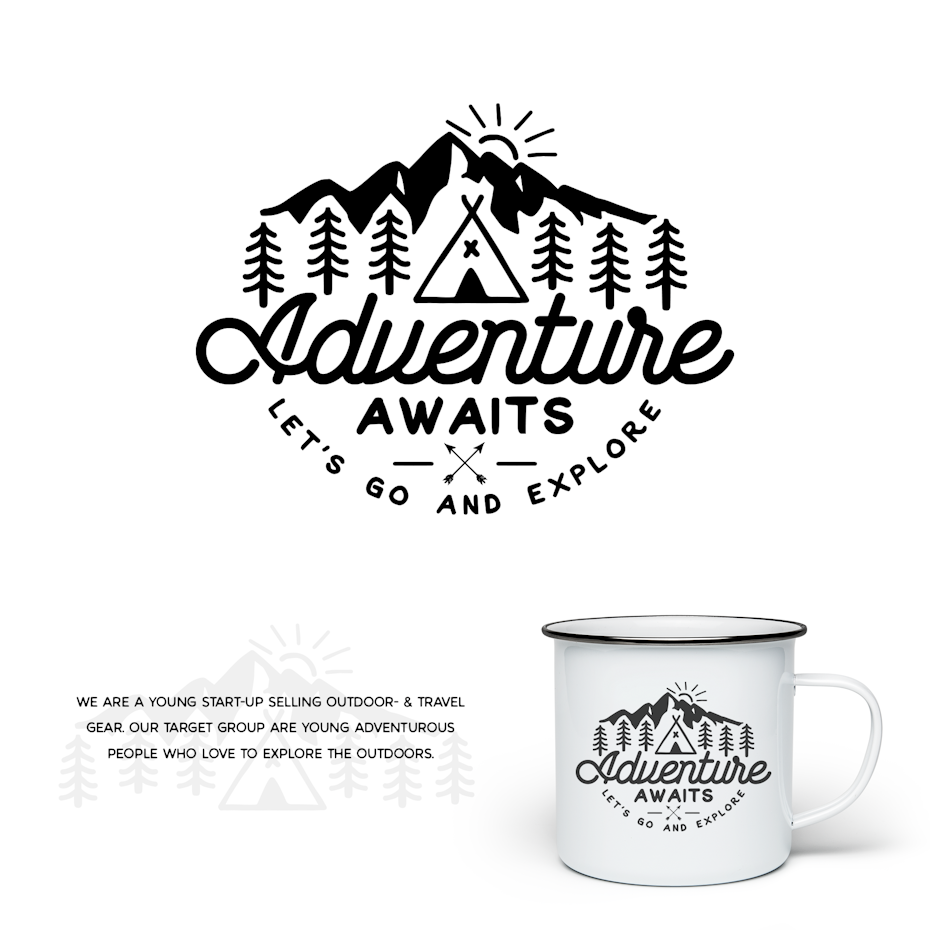 Adventure Awaits mug design