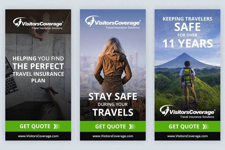 Travel banner ad design