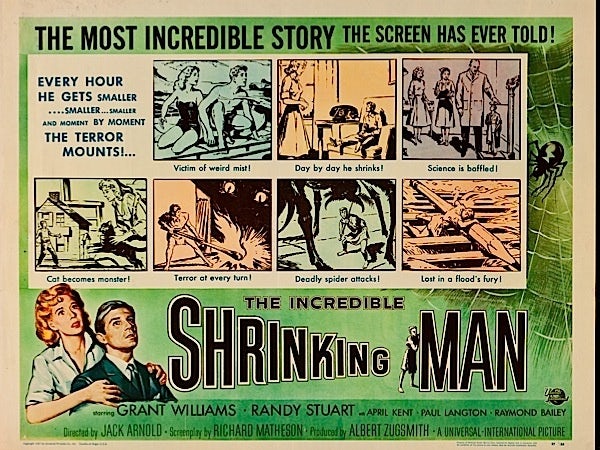 Film poster for “The Incredible Shrinking Man”