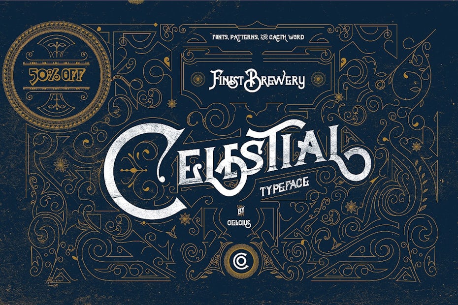 Celestial Victorian typeface