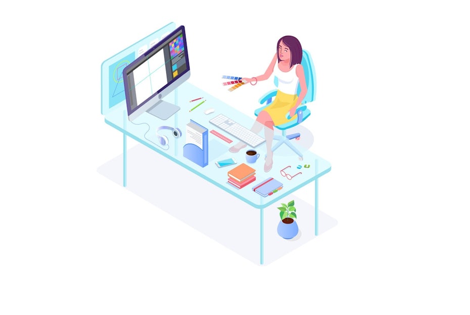 Man sitting at desk with computer
