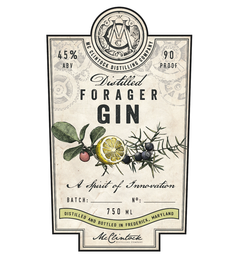 vintage gin label design