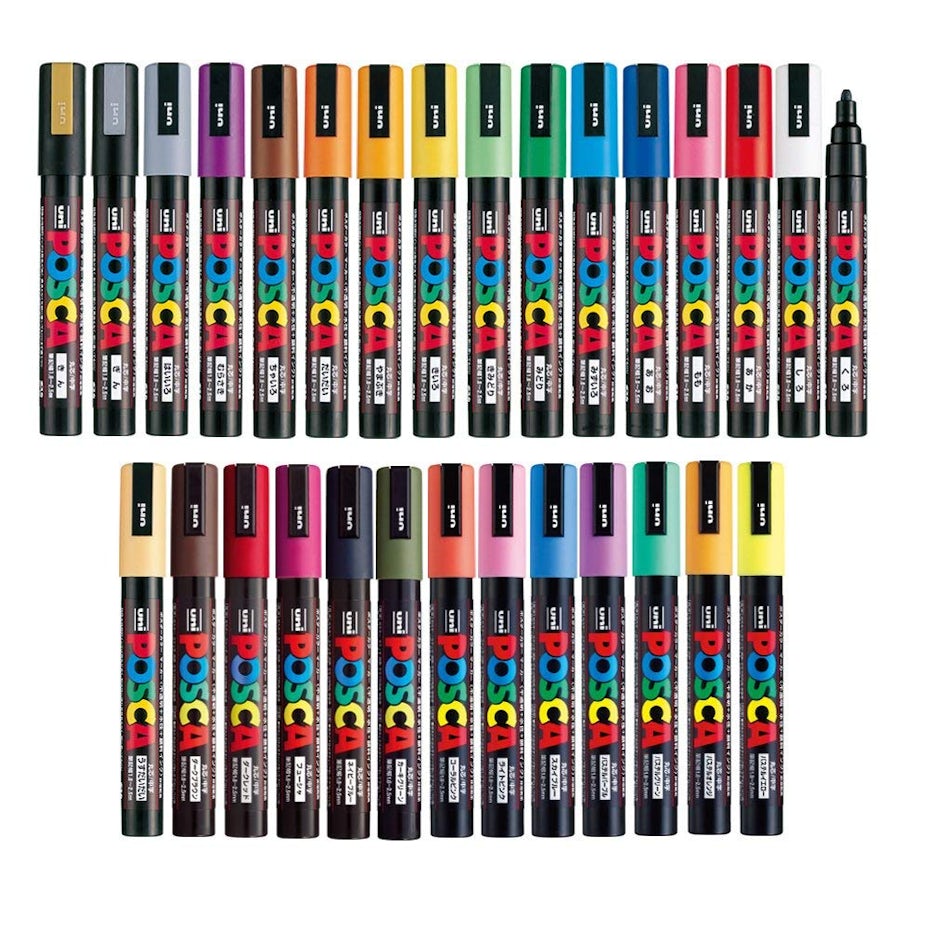 Uni Posca paint marker full range bundle set