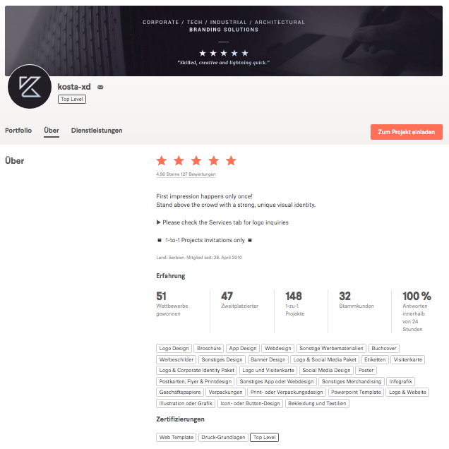 Designer Profil