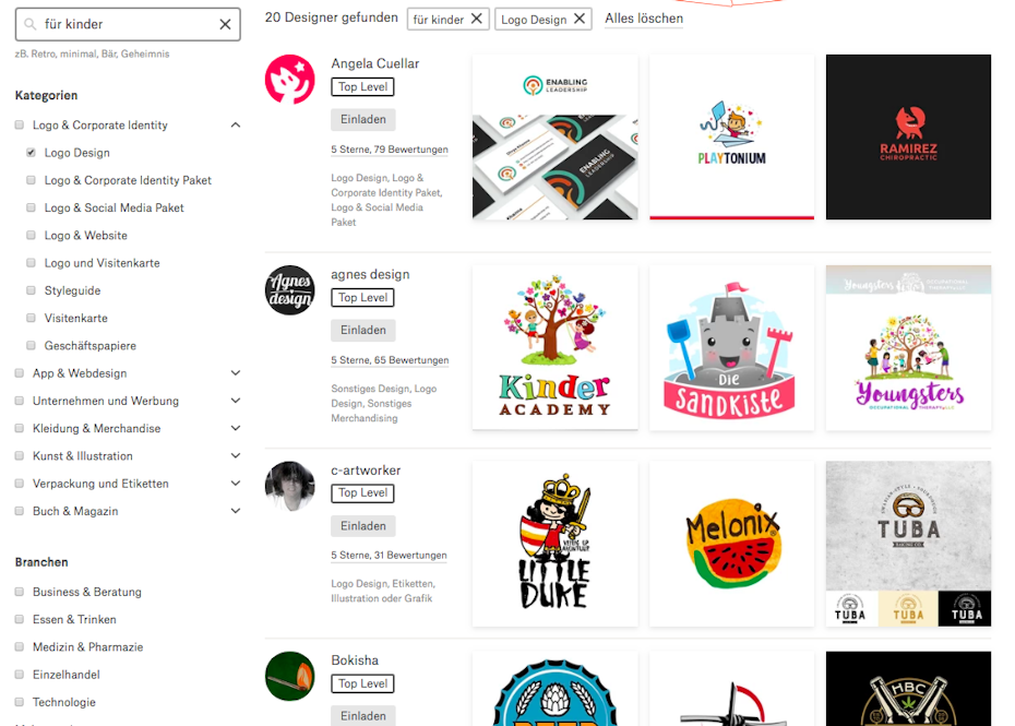 Designer finden Tool
