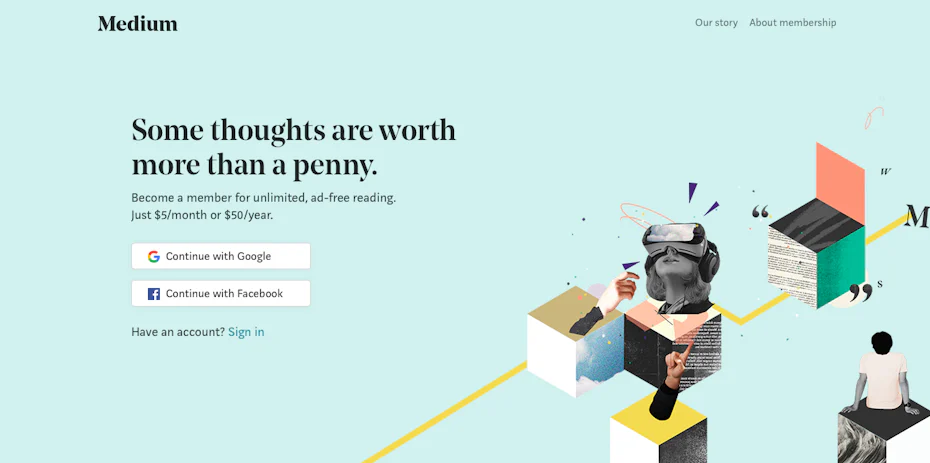 Medium website design