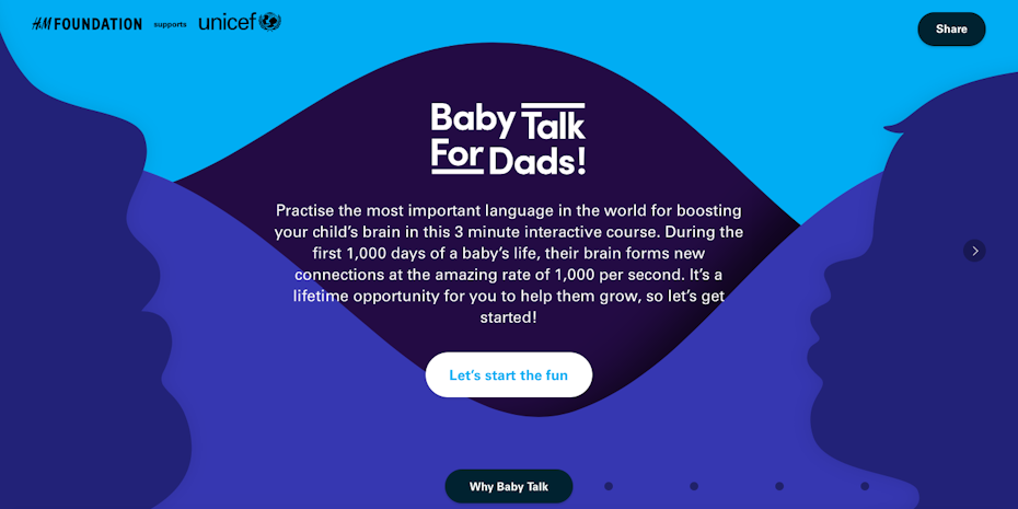 Baby Talk For Dads web design
