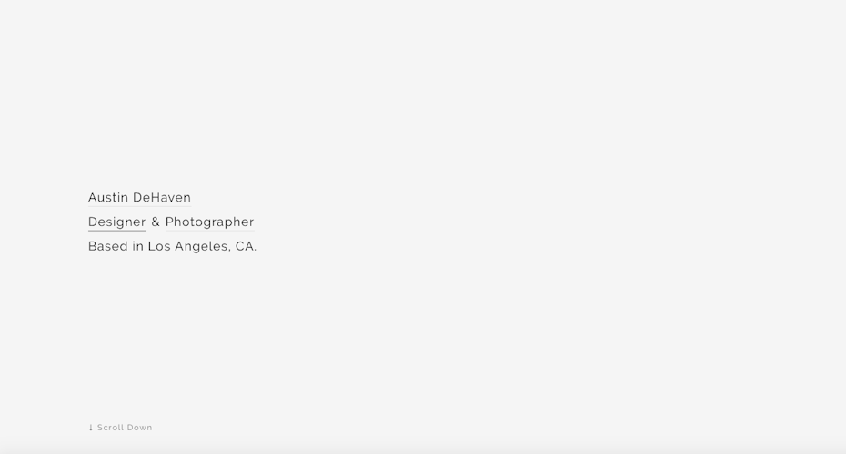Austin DeHaven web design