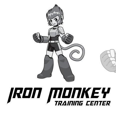 Monkey robot figure with the text “Iron Monkey training center”