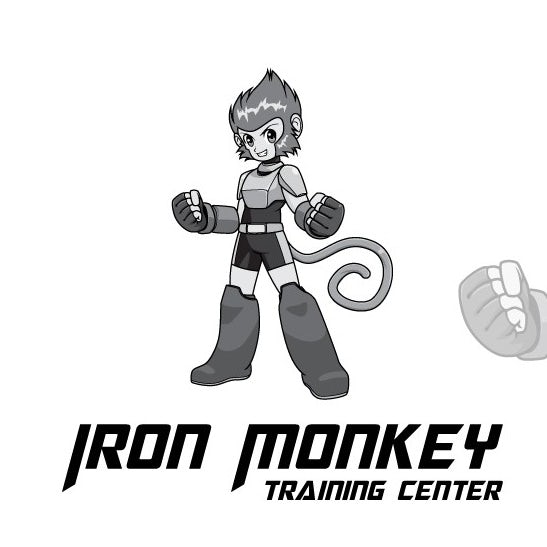 Monkey robot figure with the text “Iron Monkey training center”