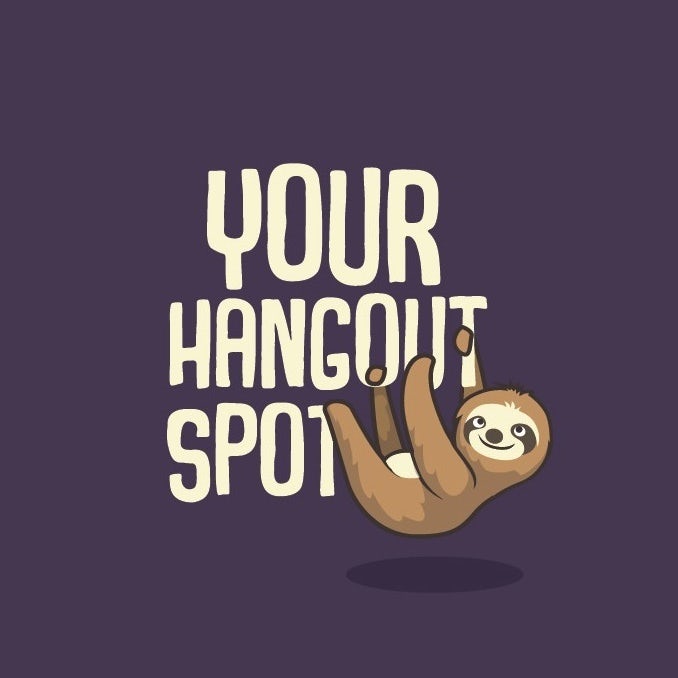 Logo featuring a cute sloth