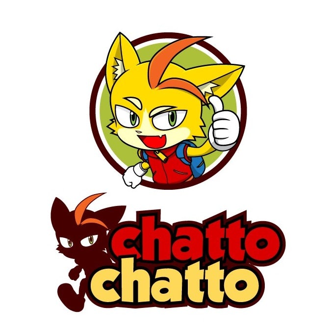 Multiple images of a fox figure with the text “chatto chatto”