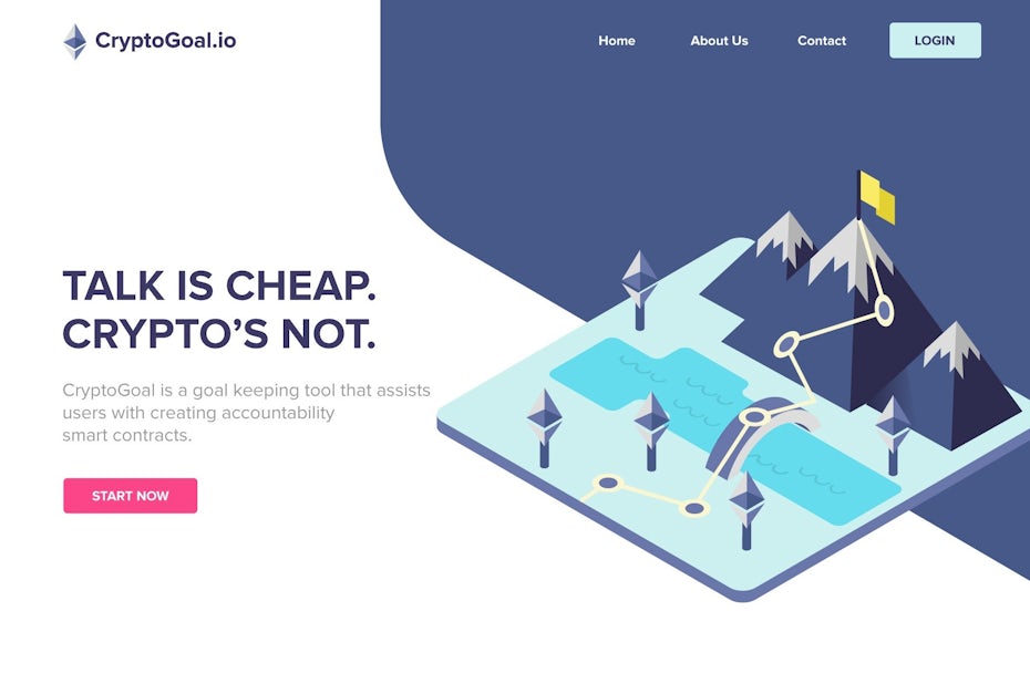 CryptoGoal.io webdesign