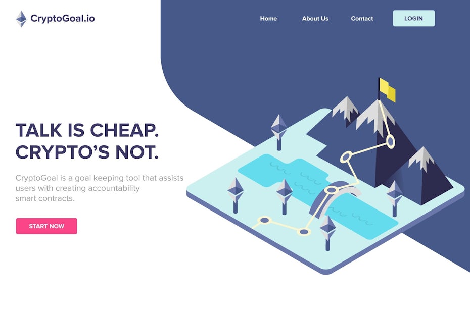 CryptoGoal.io web design