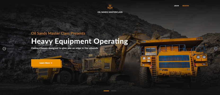 Oil Sands Master Class web design