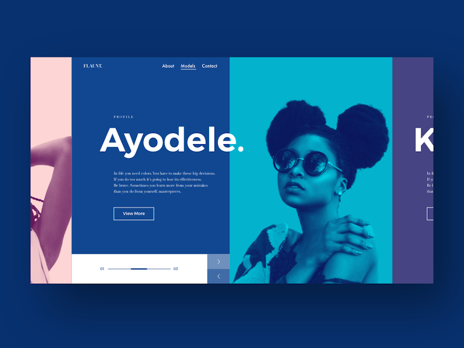 Ayodele modeling website