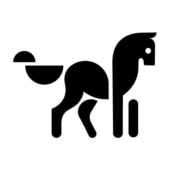 Geometric horse logo