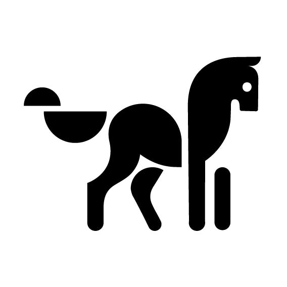Geometric horse logo