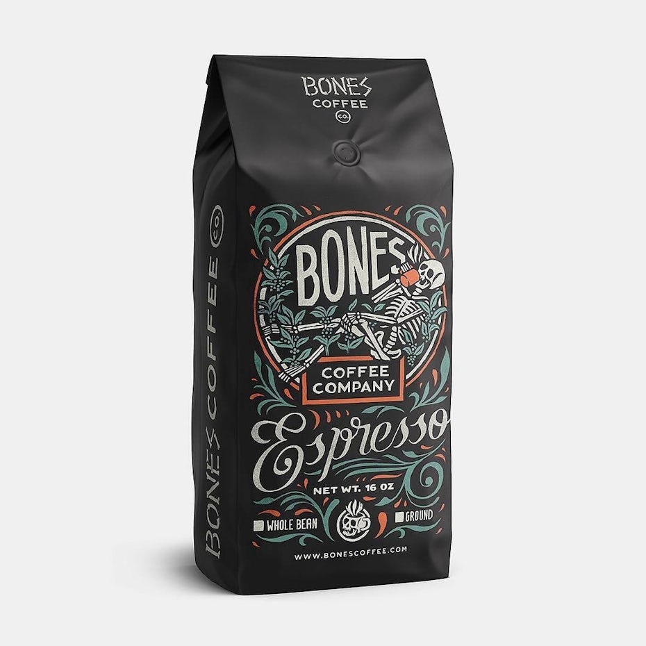 Bones Coffee Company vintage design