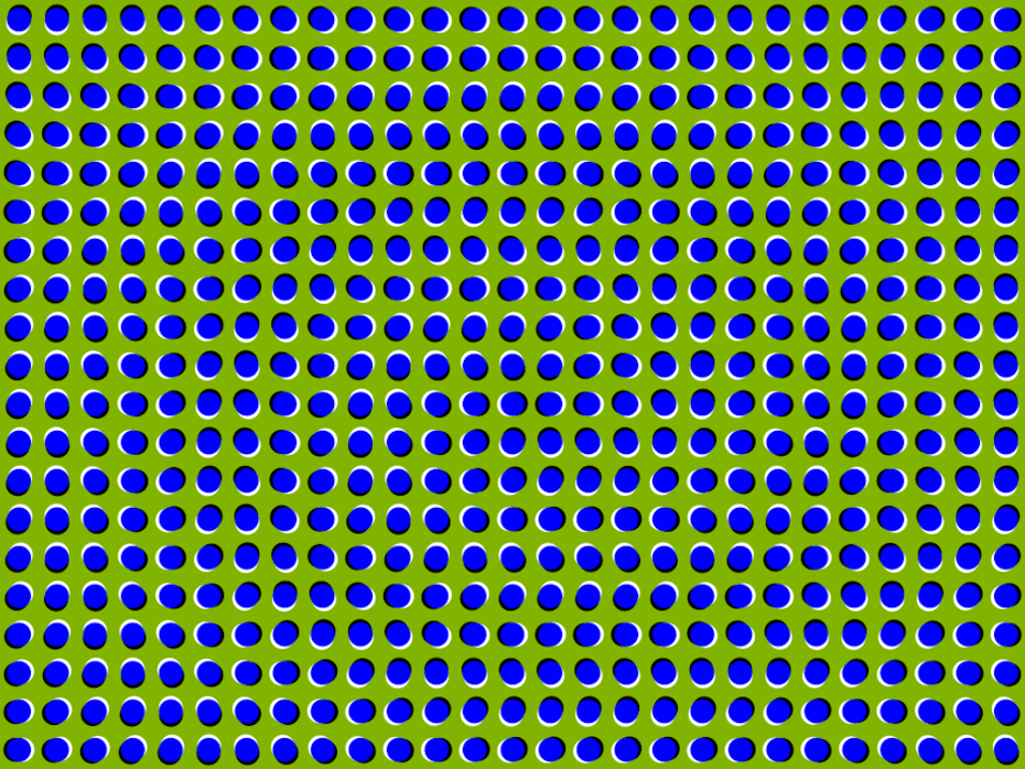 Use of dots to create an illusion of waves