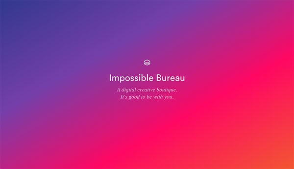 Impossible bureau webdesign mit farbverlauf