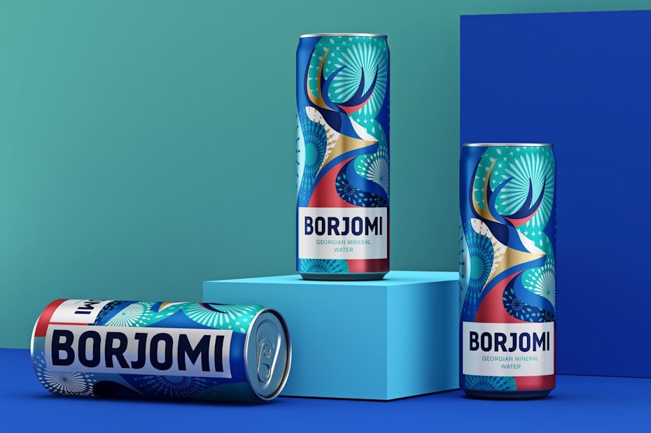 Borjomi Mineral Water pattern design