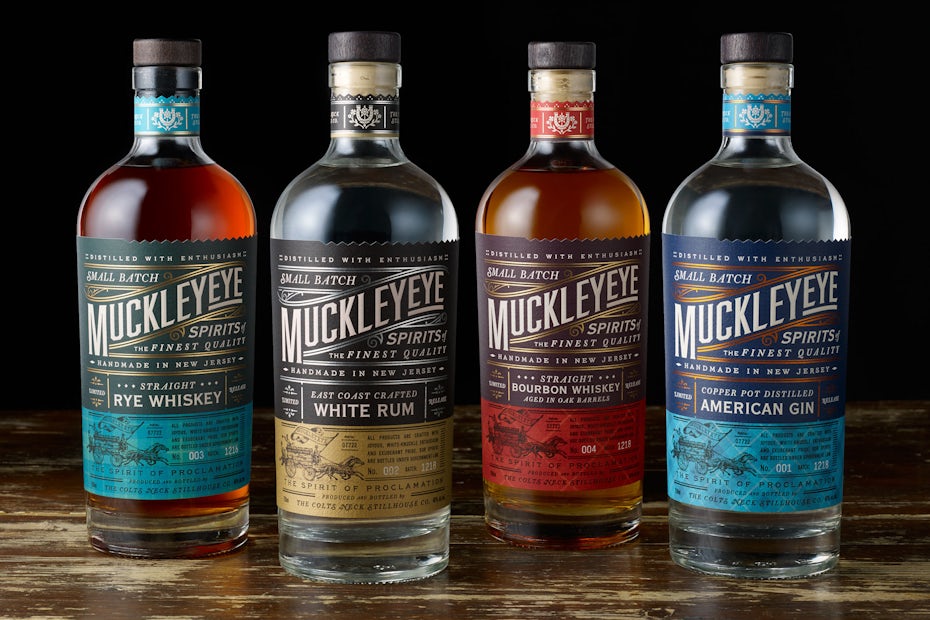 Muckleye vintage liquor design