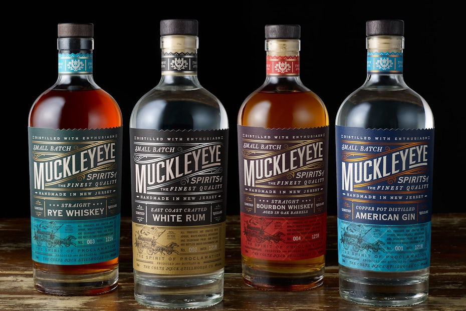 Muckleye vintage liquor design