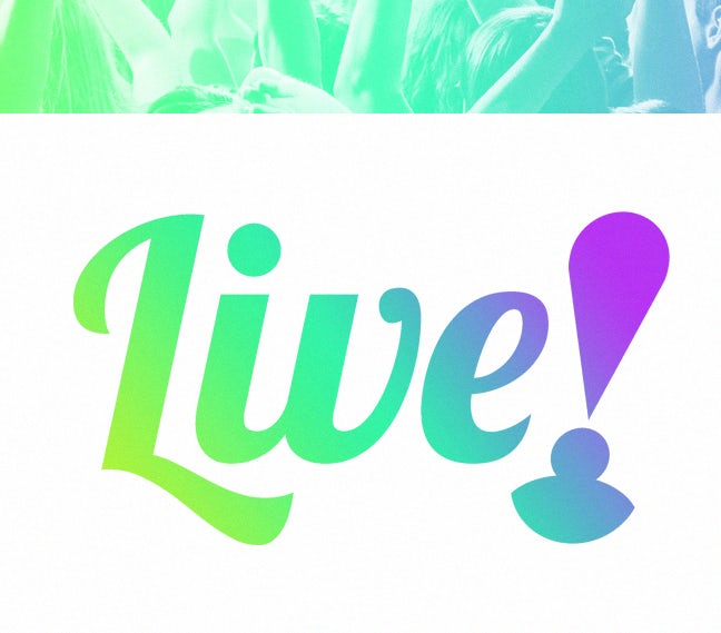 Live Tonight App store design mit farbverlauf