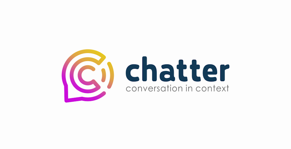 Chatter logo design mit farbverlauf