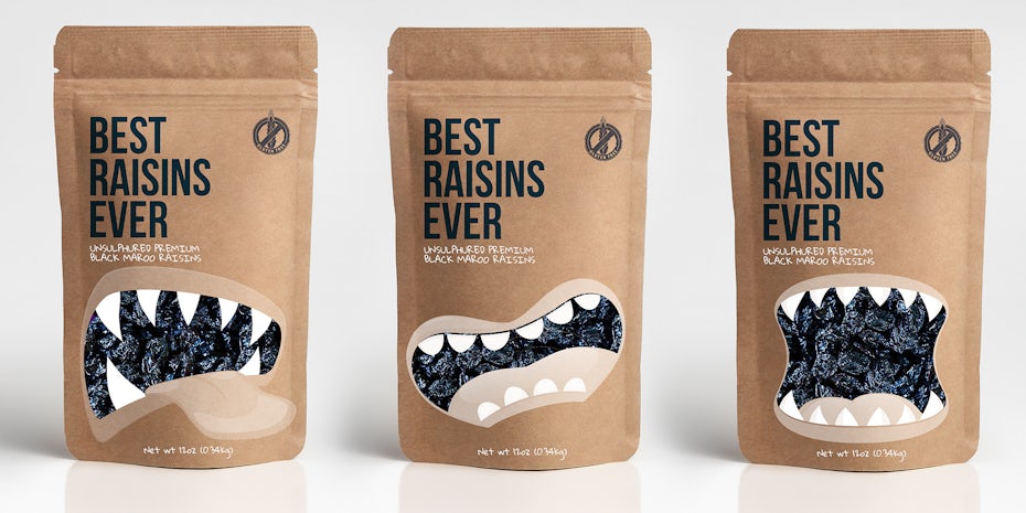 Monster raisin packaging