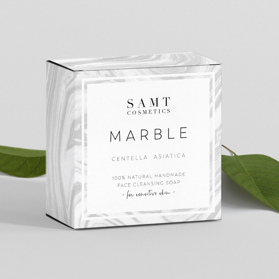 Packaging for a luxury soap brand