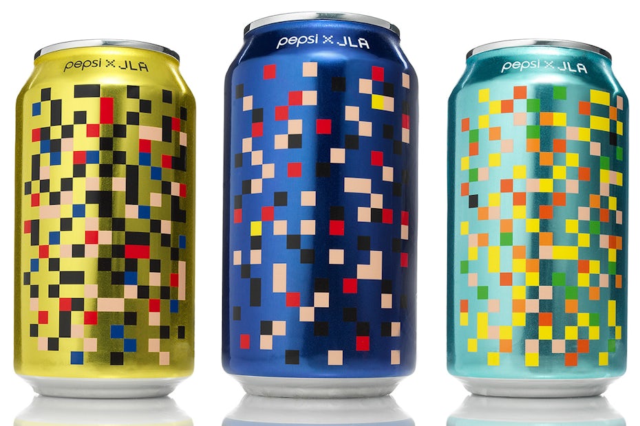 Colorful pixel-inspired concept for Pepsi