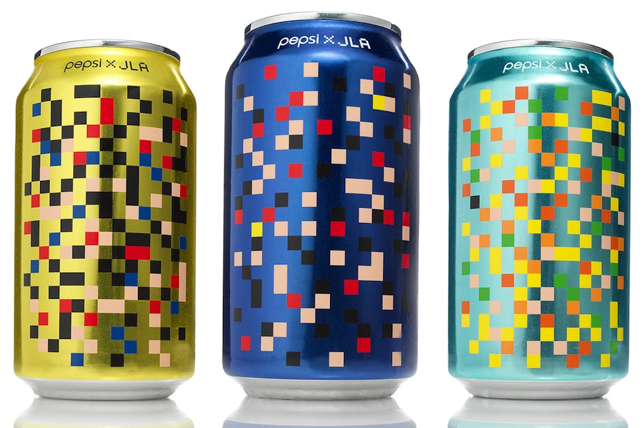 Colorful pixel-inspired concept for Pepsi