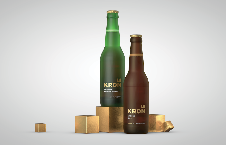 Kron beer bottle design